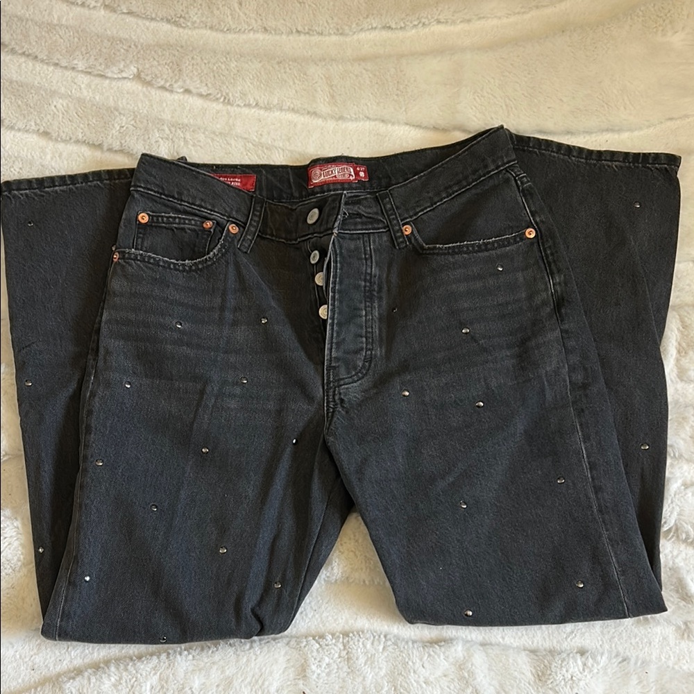 Lucky Brand Black Studded Jeans